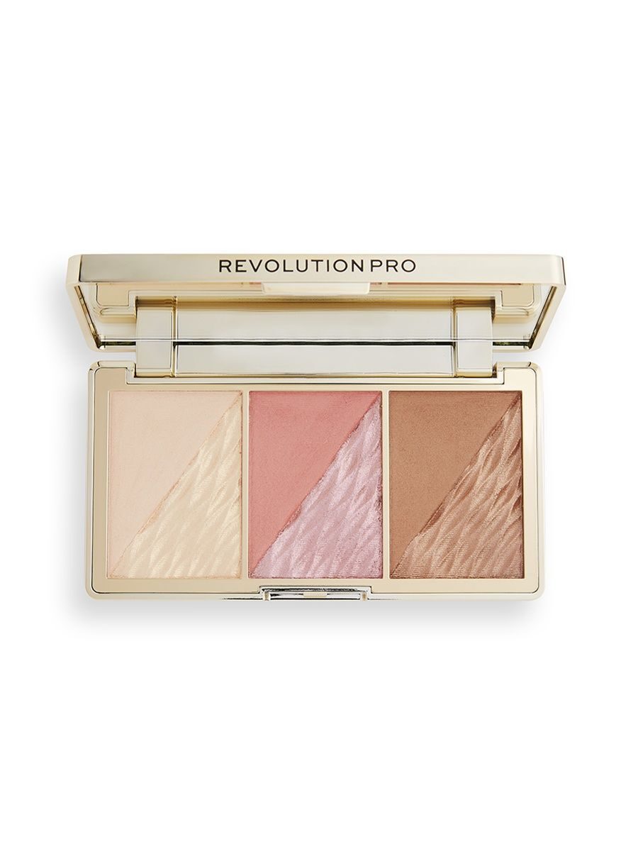 Румяна, бронзер и хайлайтер 3 в 1 CRYSTAL LUXE Rose Fresco Makeup Revolution