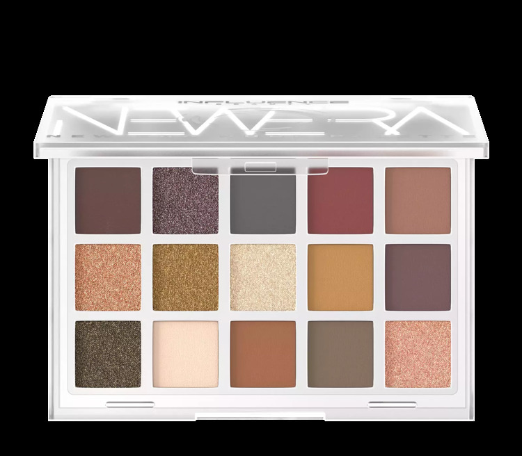 Палетка теней из 15 оттенков NEW ERA Eyeshadow palette Influence Beauty