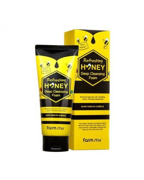 Пенка глубокого очищения с экстрактом меда Refreshing Honey Deep Cleansing Foam  FarmStay