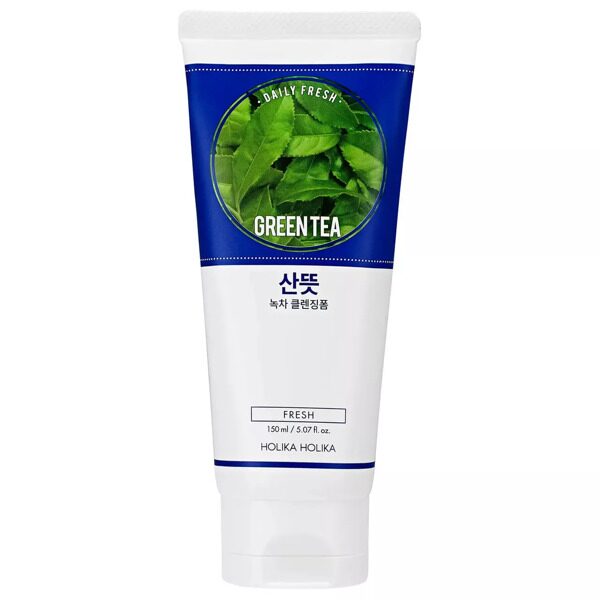 Очищающая пенка с зеленым чаем Daily Fresh Green tea Cleansing Foam Holika Holika