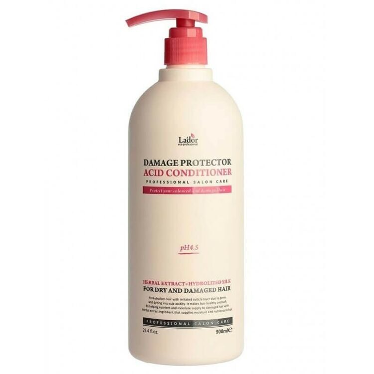 Кондиционер для волос Lador DAMAGE PROTECTOR ACID CONDITIONER Слабокислотный кондиционер для поврежденных волос, 900мл