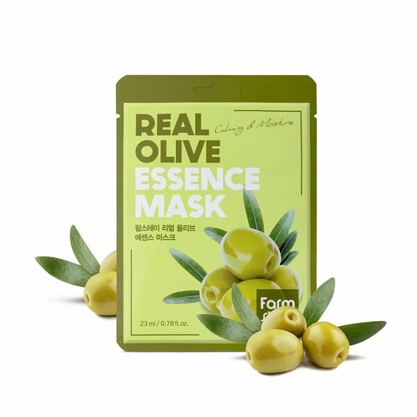 Маска тканевая для лица с экстрактом оливы - Real Essence Mask Olive FarmStay