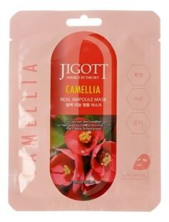 Тканевая маска для лица с экстрактом камелии Camellia Real Ampoule Mask Jigott