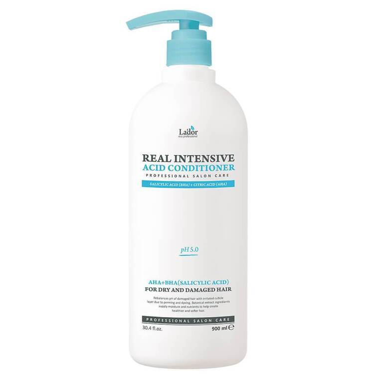 Кондиционер для волос LADOR поврежденных REAL INTENSIVE ACID CONDITIONER слабокислотный, 900мл
