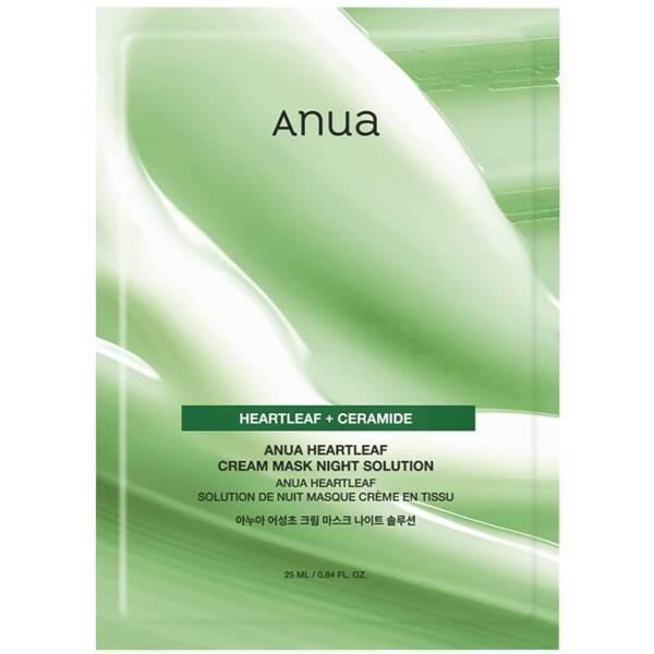 Тканевая маска ANUA укрепляющая Heartleaf cream mask night solution, 25 ml