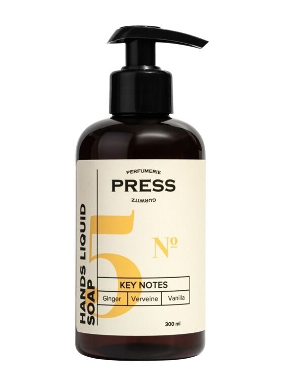 Жидкое мыло для рук №5 Имбирь, Ваниль, Вербена PRESS GURWITZ PERFUMERIE, 300 мл
