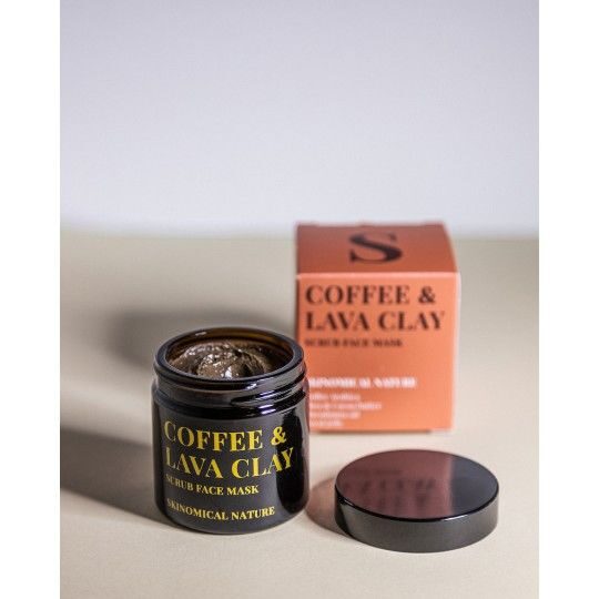 Скраб-маска для лица с глиной и кофе, 60 гр Nature Coffee Lava clay scrub face mask SKINOMICAL