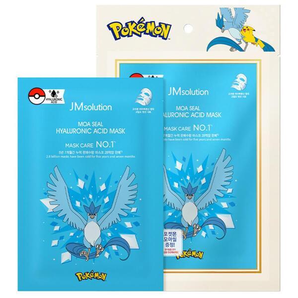 Тканевая маска JMsolution Pokemon MOA SEAL HYALURONIC ACID MASK увлажняющая (3шт)