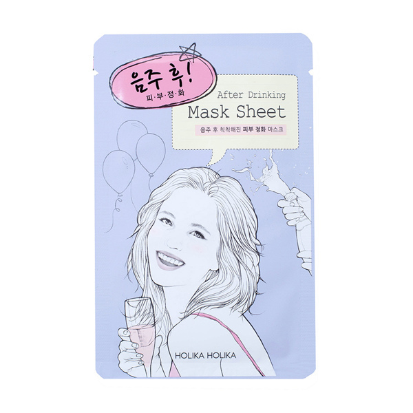 Тканевая маска для лица After Mask Sheet Drinking Holika Holika